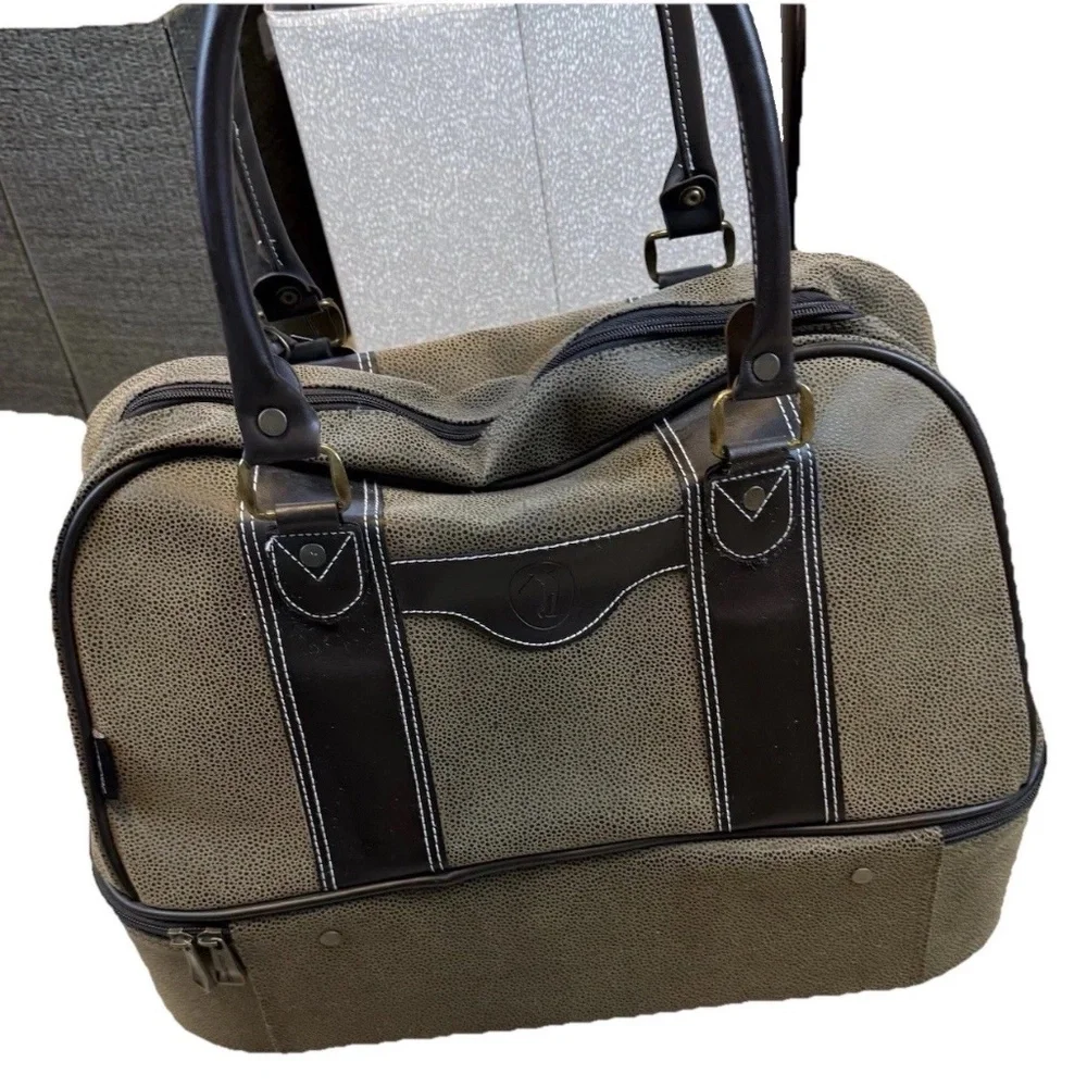 Sovrano Double Decker Golf Duffle Bag Brown Shoe Compartment KG4000 NWT